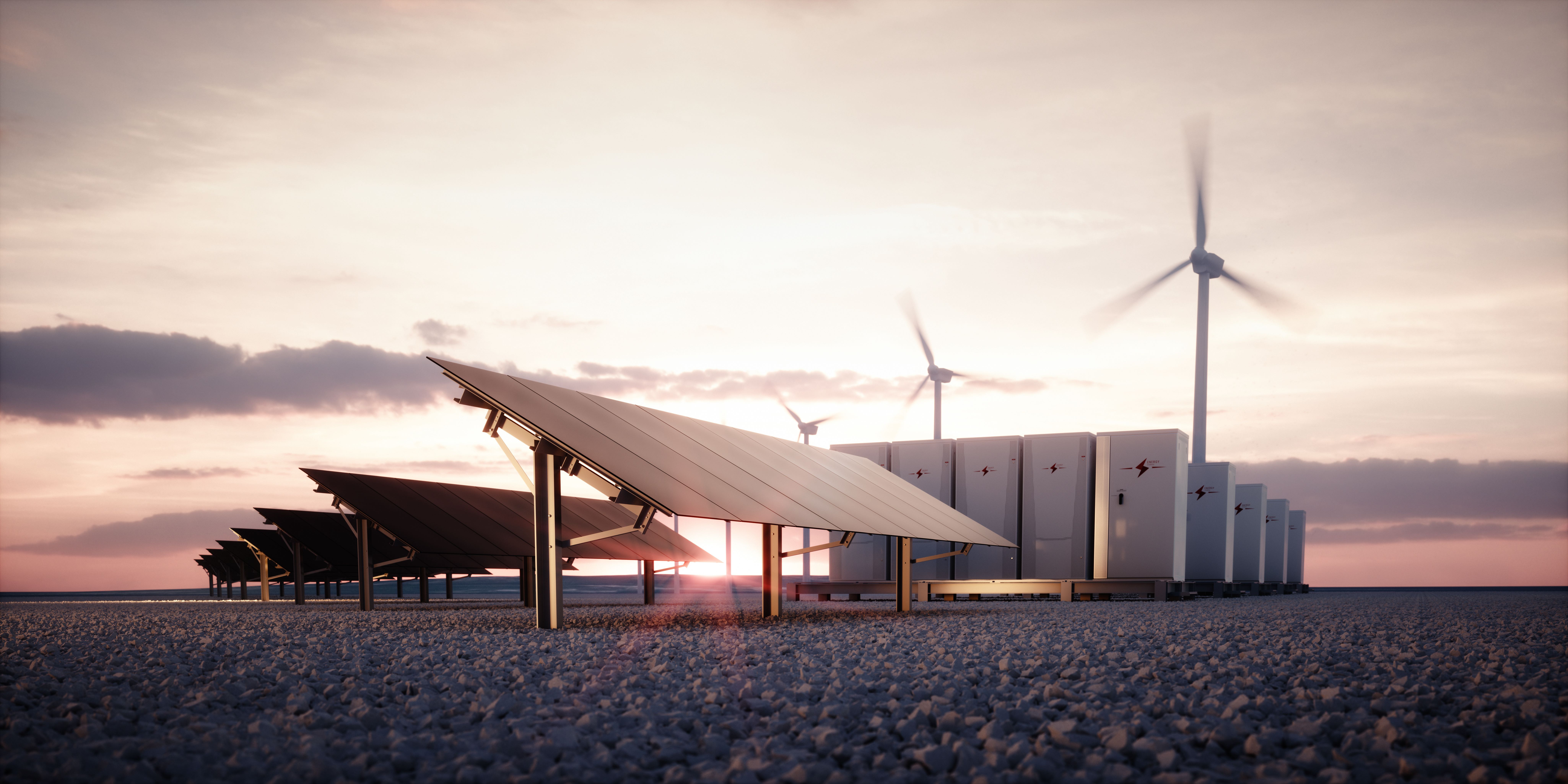 West Texas landscape with wind turbines